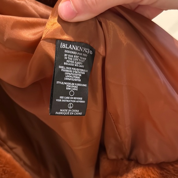 BLANKNYC  Women's‎ Faux Fur Coat in Brown Large - Picture 5 of 7